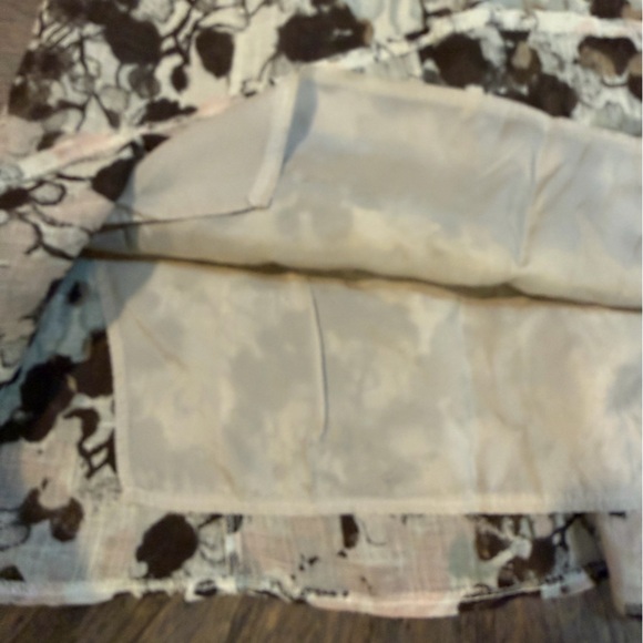 Lafayette 148 New York Floral A-Line Skirt - Black, Cream, and Pink | Sz 4P - Picture 3 of 9